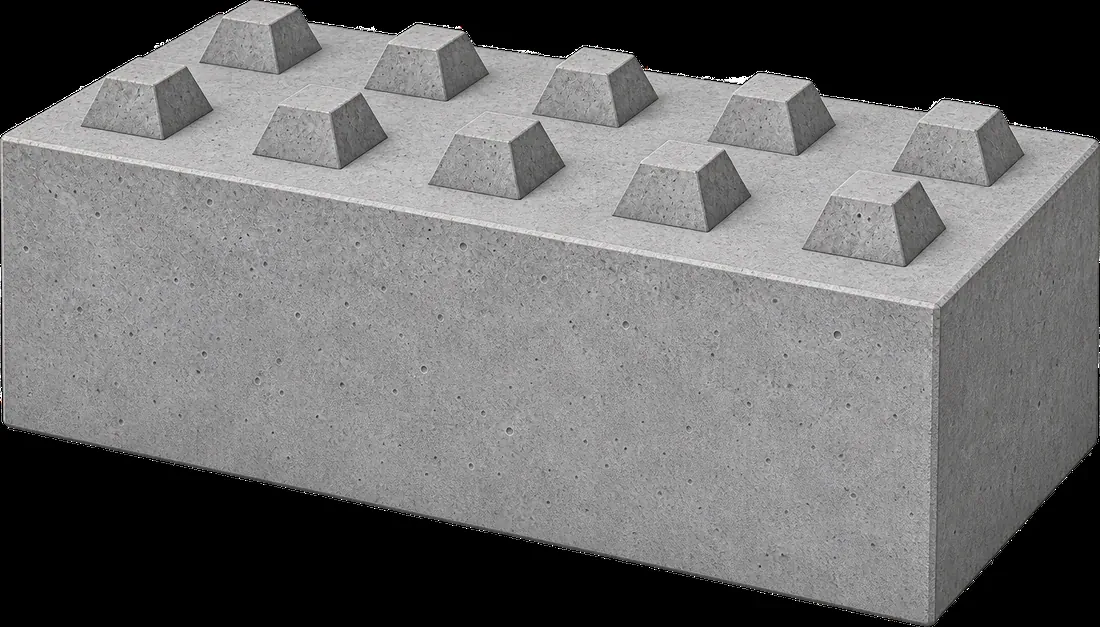 Bloque LEGO de hormigón de 120 × 60 × 60 cm, apilable, para muros de contención